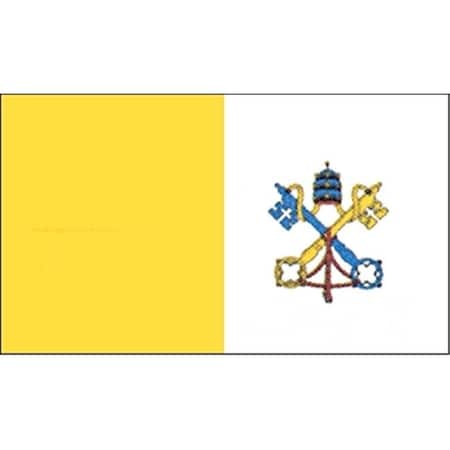 Annin Flagmakers 93400 5 Ft. X 8 Ft. Nyl-Glo Papal Flag
